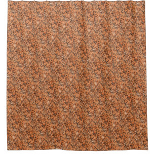 Rideaux De Douche Texture Rock tachetée Motif vive Orange Noir
