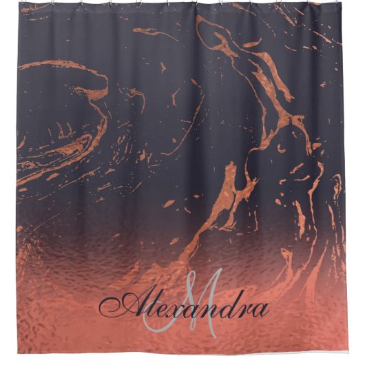 Rideaux De Douche Texture rose en marbre (Devant)