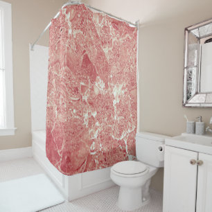 Rideaux De Douche Texture rose en marbre d'or
