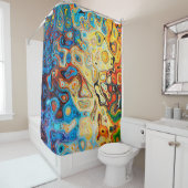 Rideaux De Douche Texture structure abstraite colorée (En situation)