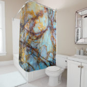 Rideaux De Douche texture unique de pierre naturelle - marbre, onyx, (En situation)