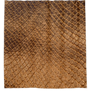 Rideaux De Douche Texture vague arrière - plan bronze serpent leathe