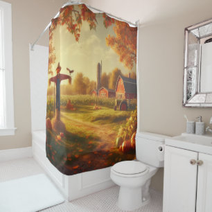Rideaux De Douche Thanksgiving/Automne/Automne/Automne sur la ferme