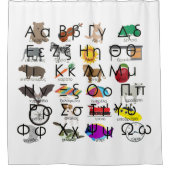 Rideaux De Douche The Greek Alphabet Letters (Devant)