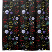 Rideaux De Douche Thème Espace (Devant)