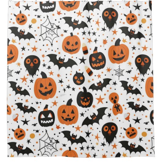 Rideaux De Douche Thème Halloween (Devant)