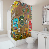 Rideaux De Douche Thème japonais (En situation)