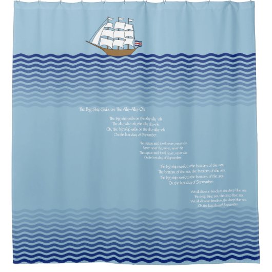 Rideaux De Douche Thème nautique (Devant)