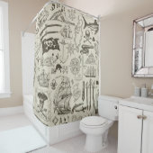 Rideaux De Douche Thème pirate : motif nautique vintage. (En situation)