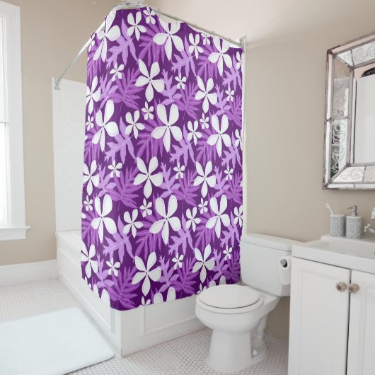 RIDEAUX DE DOUCHE TIARE (PURPLE) (En situation)