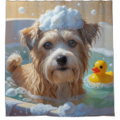 Rideaux De Douche Tibétain Terrier Sloppy Sleepy mignon drôle (Devant)