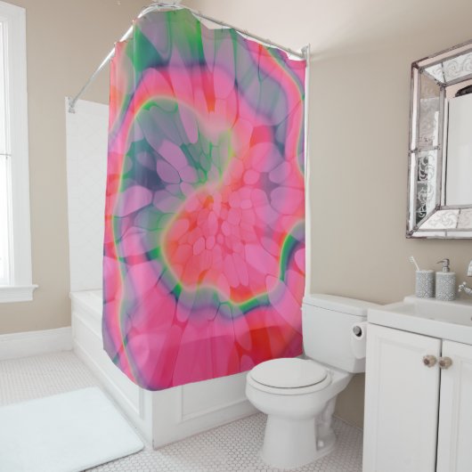 Rideaux De Douche Tie Dye de pastèque (En situation)