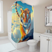 Rideaux De Douche Tiger Art (En situation)