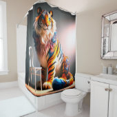 Rideaux De Douche Tiger Art (En situation)