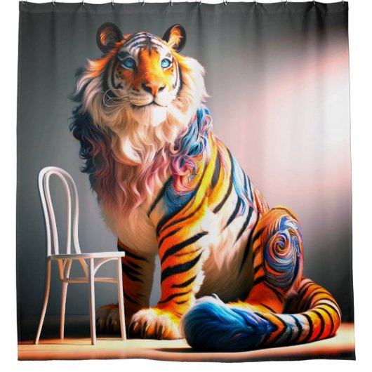Rideaux De Douche Tiger Art (Devant)