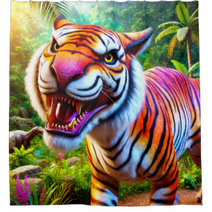 Rideaux De Douche Tiger Art