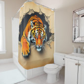 Rideaux De Douche Tiger Art (En situation)