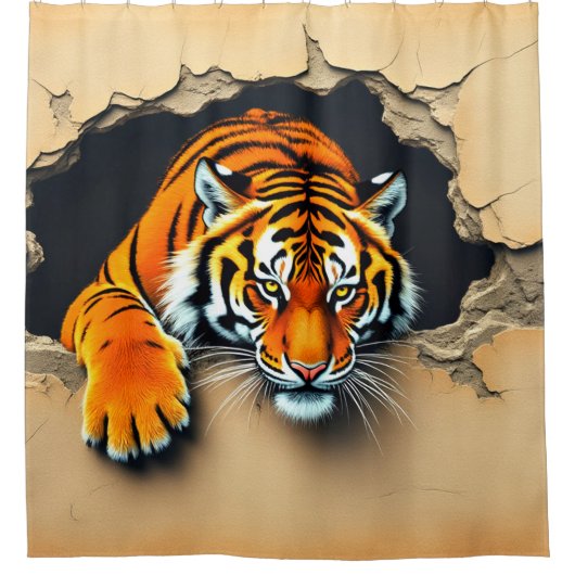 Rideaux De Douche Tiger Art (Devant)