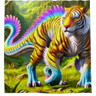 Rideaux De Douche Tiger Dinosaur
