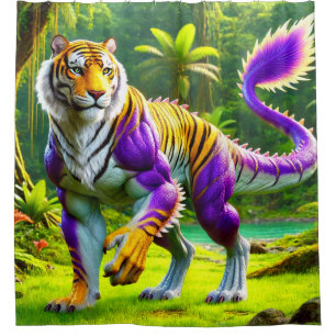 Rideaux De Douche Tiger Dinosaur