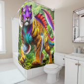 Rideaux De Douche Tiger Dinosaur (En situation)