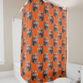 Rideaux De Douche Tiger Head Pattern Design Orange 