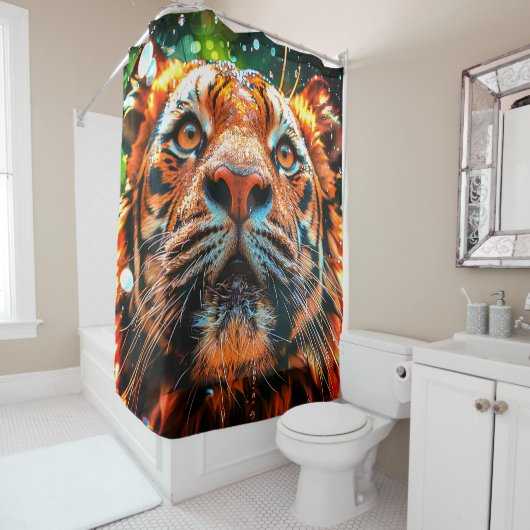 Rideaux De Douche Tigre (En situation)