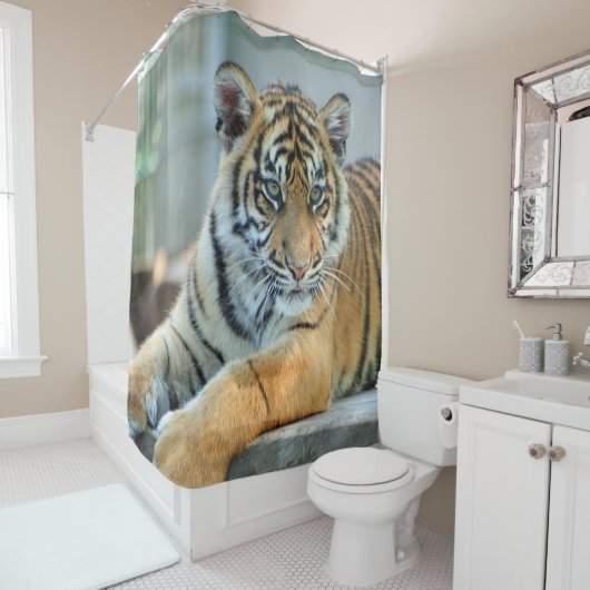 Rideaux De Douche Tigre 034 (En situation)