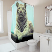 Rideaux De Douche Tigre blanc (En situation)