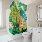 Rideaux De Douche Tigre de la Jungle (En situation)