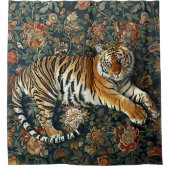 Rideaux De Douche Tigre et fleurs (Devant)
