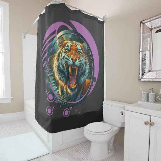 Rideaux De Douche Tigre torride (En situation)