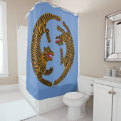 Rideaux De Douche Tigres d'art populaire japonais (En situation)