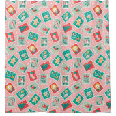 Rideaux De Douche Timbres postés de Noël rétro (Devant)