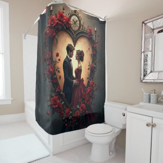 Rideaux De Douche Timeless Love –Victorian Gothic Wedding Collection (En situation)