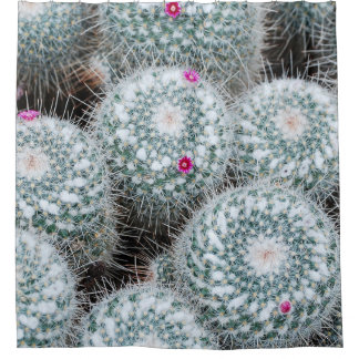 Rideaux De Douche Tiny rose Fleurs Plantes Cactus