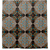 Rideaux De Douche Tissage Mandala de Fleurs (Devant)