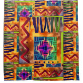 Rideaux De Douche Tissu de boue Tribal Imprimer (Devant)