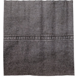 Rideaux De Douche Tissu en denim noir. Mode, textures et backgrou