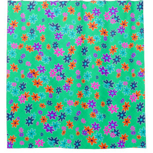 Rideaux De Douche Tissu floral Couleur Motif sans couture
