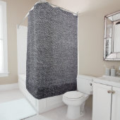Rideaux De Douche tissu gris noir (En situation)
