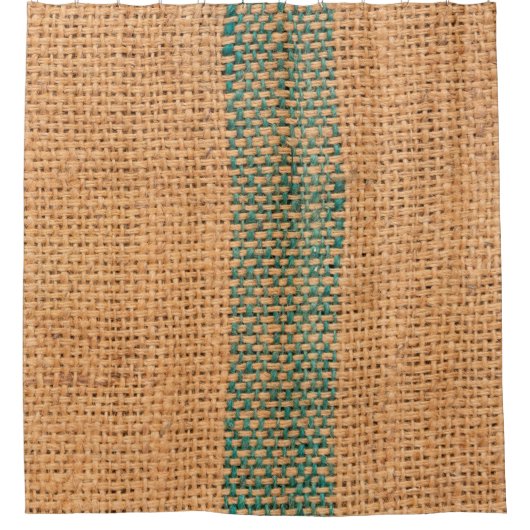 Rideaux De Douche Tissu naturel couleur marron texturé et noir (Devant)