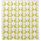 Rideaux De Douche Tissu rose jaune. (Devant)