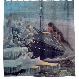 Rideaux De Douche Titanic frappe l'iceberg
