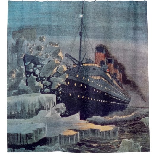Rideaux De Douche Titanic frappe l'iceberg (Devant)