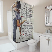 Rideaux De Douche To My Wife Present | Love Quotes Present | (En situation)