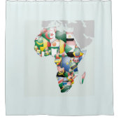 Rideaux De Douche Toile culturelle : belle couleur carte de l'Afriqu (Devant)