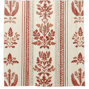 Rideaux De Douche Toile de Terracotta Européenne avec Rayures Botani