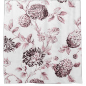 Rideaux De Douche Toile florale rose et blanche No. 2 (Devant)