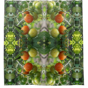 Rideaux De Douche Tomates cerises de jardin Nature Abstraite